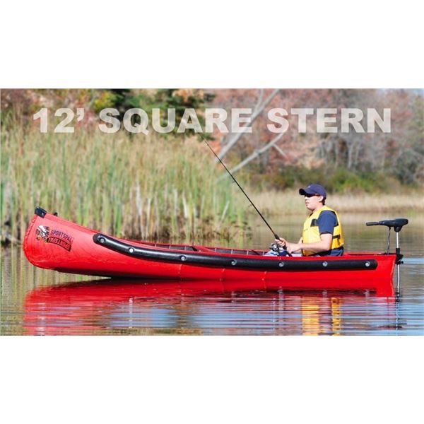 Sportspal Aluminum 14 ft square stern canoe (FOREST GREEN) - SPECS: 11'6", 38" width, 13" Deep, 37lb