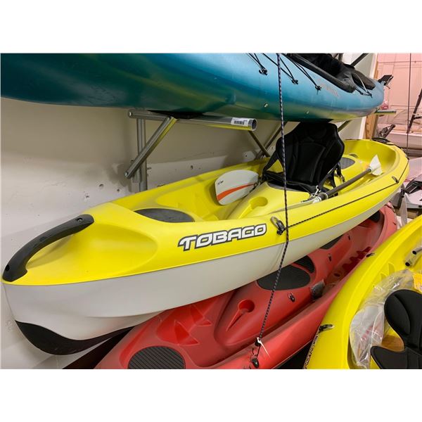 BIC TOBAGO Double Seat Kayak ( YELLOW) - Specs: 12'11" L, 33" W, 70Lbs, 550Lbs Capacity, 2 adults + 