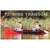 Image 1 : Sportspal Aluminum 12 ft Wide Transom canoe (RED) - SPECS: 11'8", 38" width, 13" Deep, 46lbs weight,