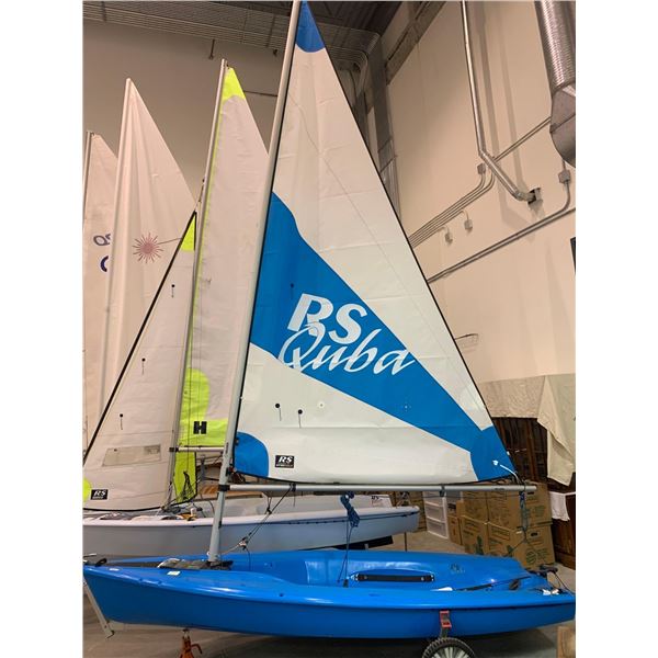 RS Q'ba Sail Boat - Specs: 3.53m L, 1.42. Beam, 58kg weight, alloy mast & boom, includes sail and al