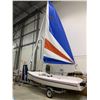 Image 1 : CATALINA 16.5 SAILBOAT WITH TRAILER - specs: 5.23M L, 4.98 Beam, 195KG, includes Trailer, sail , rig
