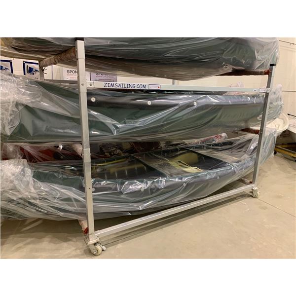 ZIM SAILING Aluminum 6 boat storage rack on wheels