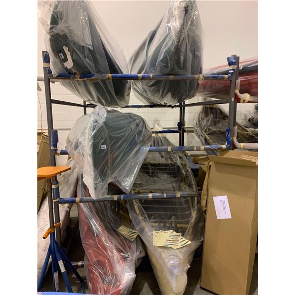 Custom Made Steel 6 boat storage rack on wheels