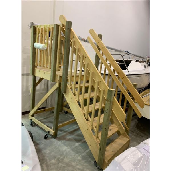 Custom Built Access Stairs with rails