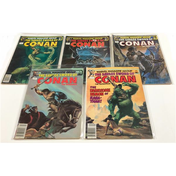 The Savage Sword Of Conan The Barbarian Comics Lot Issues #81,82,83,84,85