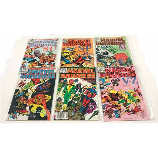 The Official Handbook Of The Marvel Universe Lot Issues #7,8,11,12,13,14