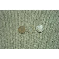 LOT OF THREE: 1823 AND TWO  NO DATE ONE CENT PIECES