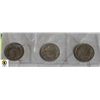 Image 1 : 1949/50/51 CDN 50-CENT COINS LOT OF 3