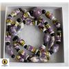 Image 1 : CERAMIC SOUTHWEST NATIVE PURPLE NECKLACE 26"