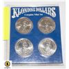 Image 2 : 1982 4 COIN SET KLONDIKE DOLLARS COMPLETE