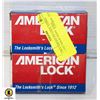 Image 1 : 2 PCS AMERICAN LOCK A5200D 1-3/4??SOLID BODY STEEL