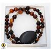 Image 1 : AGATE NECKLACE MAGNETIC CLASP 19"