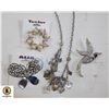 Image 1 : NECKLACE & BROOCHES LOT OF 4 NEW TAN JAY
