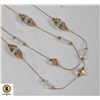 Image 1 : NECKLACE LONG BOX CHAIN W/ CRYSTALS/GEMS