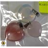 Image 1 : 3PCS CRYSTAL MIRACLE QUARTZ HEART SHARP PENDANT