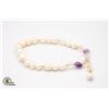 Image 1 : #301- NATURAL FRESH WATER PEARL & AMETHYST