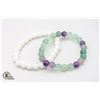 Image 1 : # 282- NATURAL  MULTI-FLOURITE & WHITE TOURQUOISE