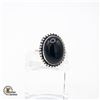 Image 1 : #22-NATURAL BLACK ONYX RING SIZE 8