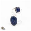 Image 1 : #20-NATURAL LAPIZ LAZULI PENDANT AND RING SZIE 8