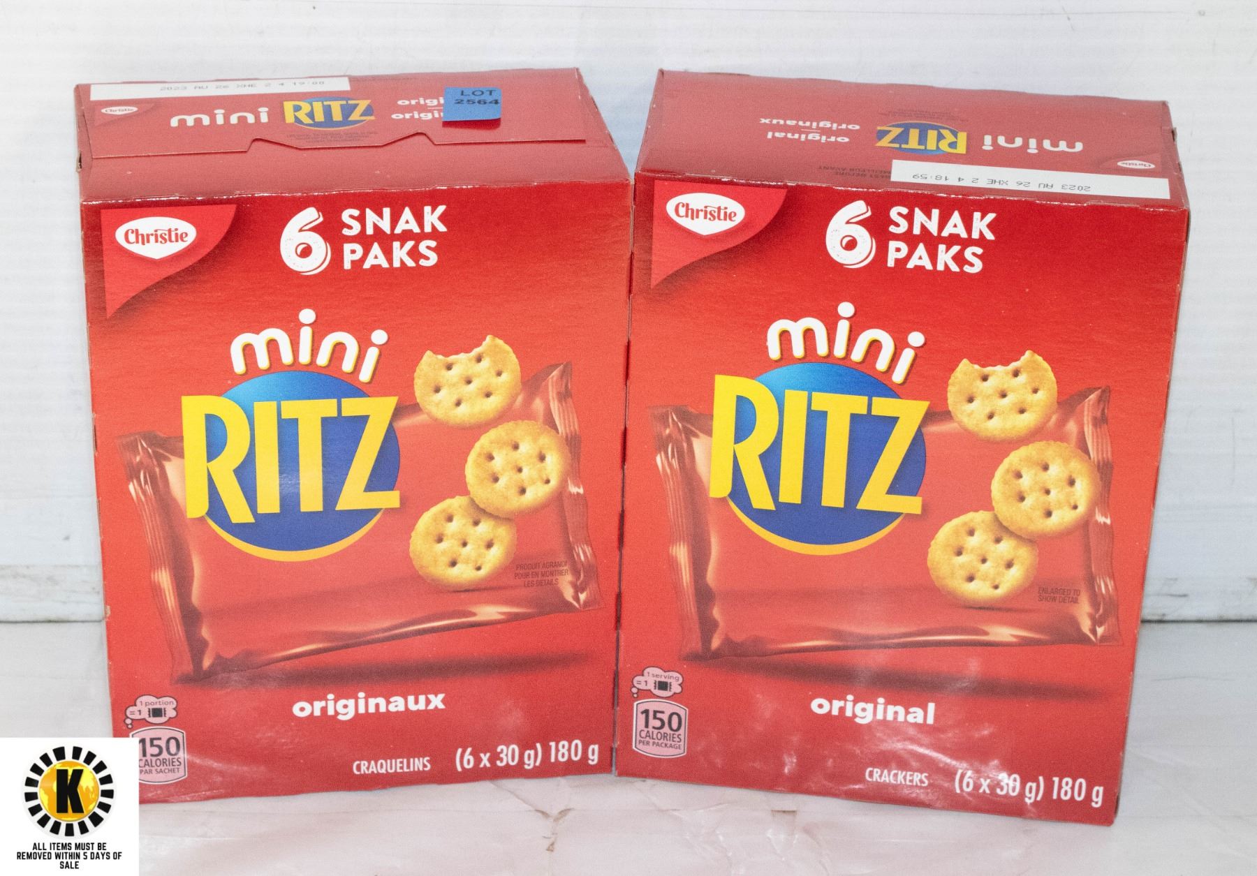 2 PACKS OF MINI RITZ SNAK PAKS