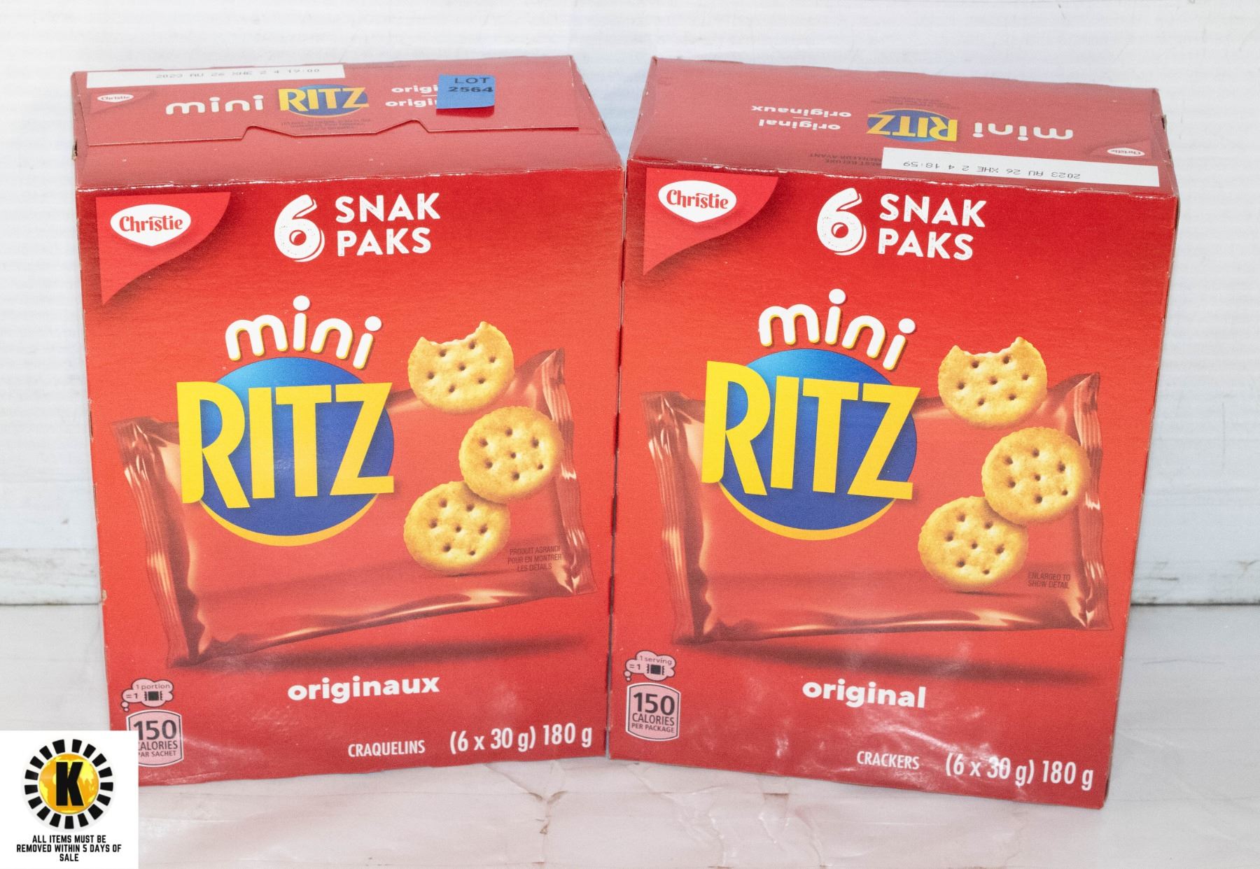 2 PACKS OF MINI RITZ SNAK PAKS