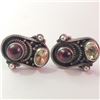 Image 1 : JP926-134 SILVER CITRINE GARNET EARRINGS