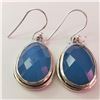 Image 1 : JP926-123 SILVER CHALCEDONY EARRINGS