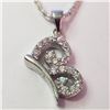 Image 1 : JP926-118 SILVER CZ NECKLACE