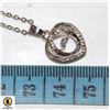 Image 1 : 167)16 INCH SILVER TONE NECKLACE WITH HEART