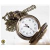 Image 2 : 180) BRAND NEW BRONZE TONE POCKET WATCH WITH