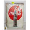 Image 1 : 5 PCS TIN SIGN VINTAGE COCA-COLA BACKGROUND WITH