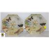 Image 1 : 2 PCS VINTAGE DECOUPAGE DECORATIVE PLATE