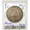 Image 1 : 10)  US 1921 D MORGAN SILVER DOLLAR.
