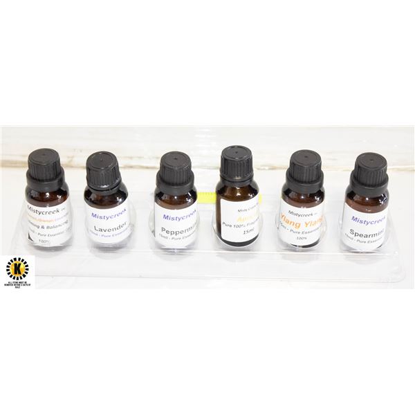 NEW 6 BOTTLES 15 ML ESSENTIAL OILS