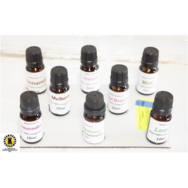 NEW 8 BOTTLES 10 ML FRAGRANCE OILS