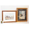 Image 1 : PAIR OF APPROX 9.5" X 11" FRAMED WALL HANGINGS