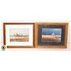 Image 1 : PAIR OF APPROX 9.5" X 11" FRAMED WALL HANGINGS