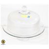 Image 1 : RETRO GLASS CAKE STAND WITH COVER