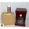 Image 1 : CIGAR HUMIDOR WITH CASE OF HUMIDITY SOLUTION