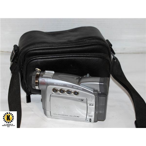 CANON ZR90 DIGITAL CAMCORDER W/CASE NO CHARGER