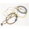 Image 1 : ESTATE PEARL, METAL, & SEMI PRECIOUS STONES BRACEL