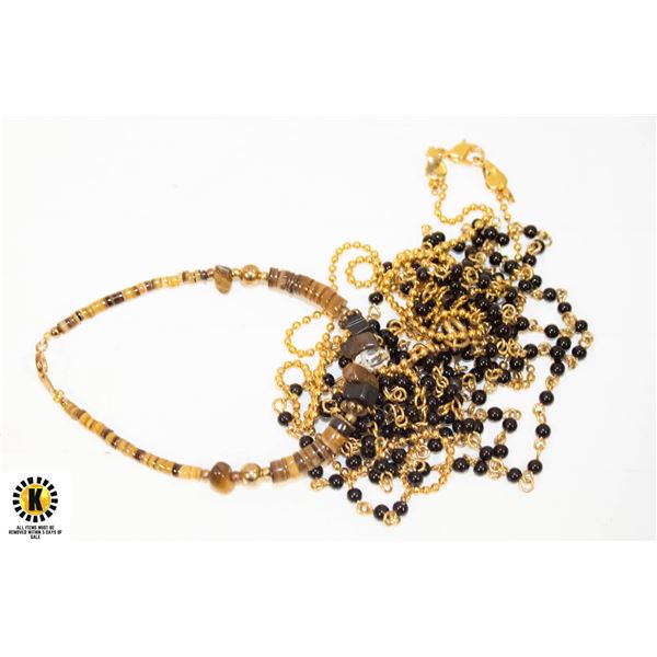 ESTATE SEMI PRECIOUS STONE BRACELET & NECKLACES