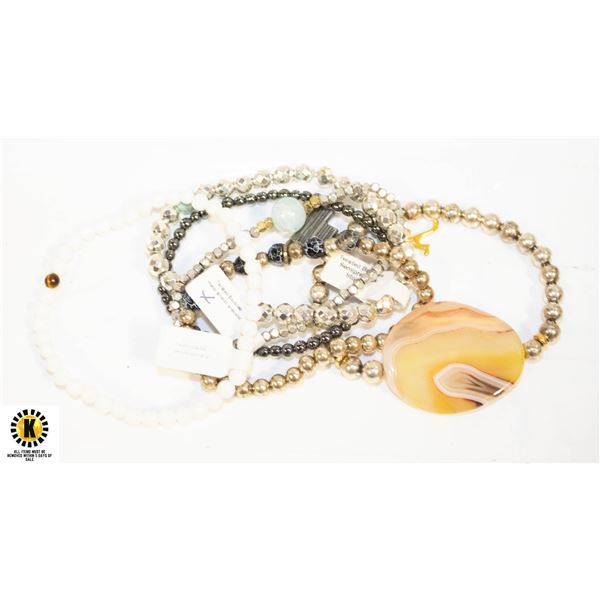 HEMATITE, ALABASTER,METAL,SEMI PRECIOUS STONES