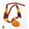 Image 1 : ESTATE LARGE AMBER VINTAGE NECKLACE FROM