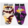 Image 1 : TWO NEW PAIRS OF LOONIE TOONS THEME ADULT SOCKS