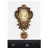 Image 1 : NEW CAMEO STYLE COFFEE RHINESTONE BROOCH