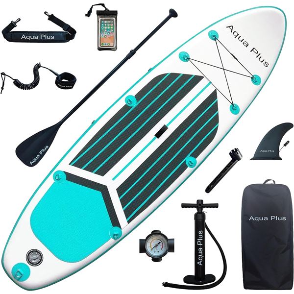 NEW AQUAPLUS INFLATABLE SUP BOARD WITH PADDLE &