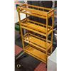 Image 1 : NEWLY ASSEMBLED 4 TIER BAMBOO CART ON CASTORS