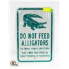 Image 1 : NEW METAL DO NOT FEED ALLIGATORS WALL SIGN