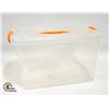 Image 1 : NEW TRANSPARENT PLASTIC STORAGE BIN